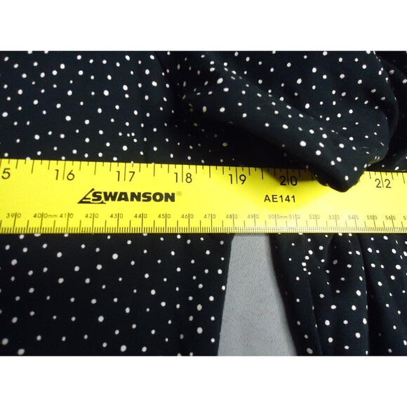 J Jill Wearever Collection Faux Wrap Dress Womens Small Black/White Polka Dot - Picture 9 of 13